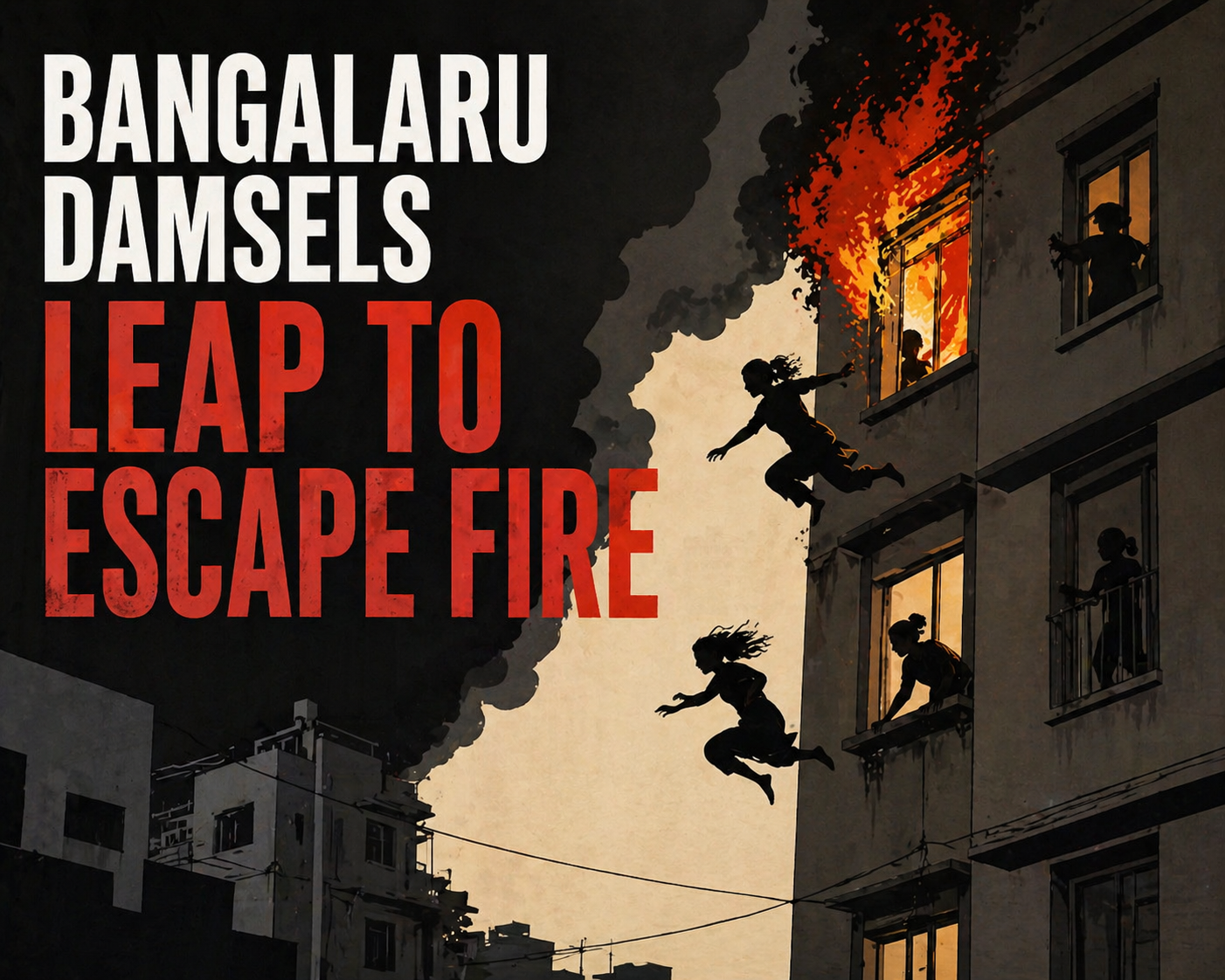 BANGALARU DAMSELS LEAP TO ESCAPE FIRE